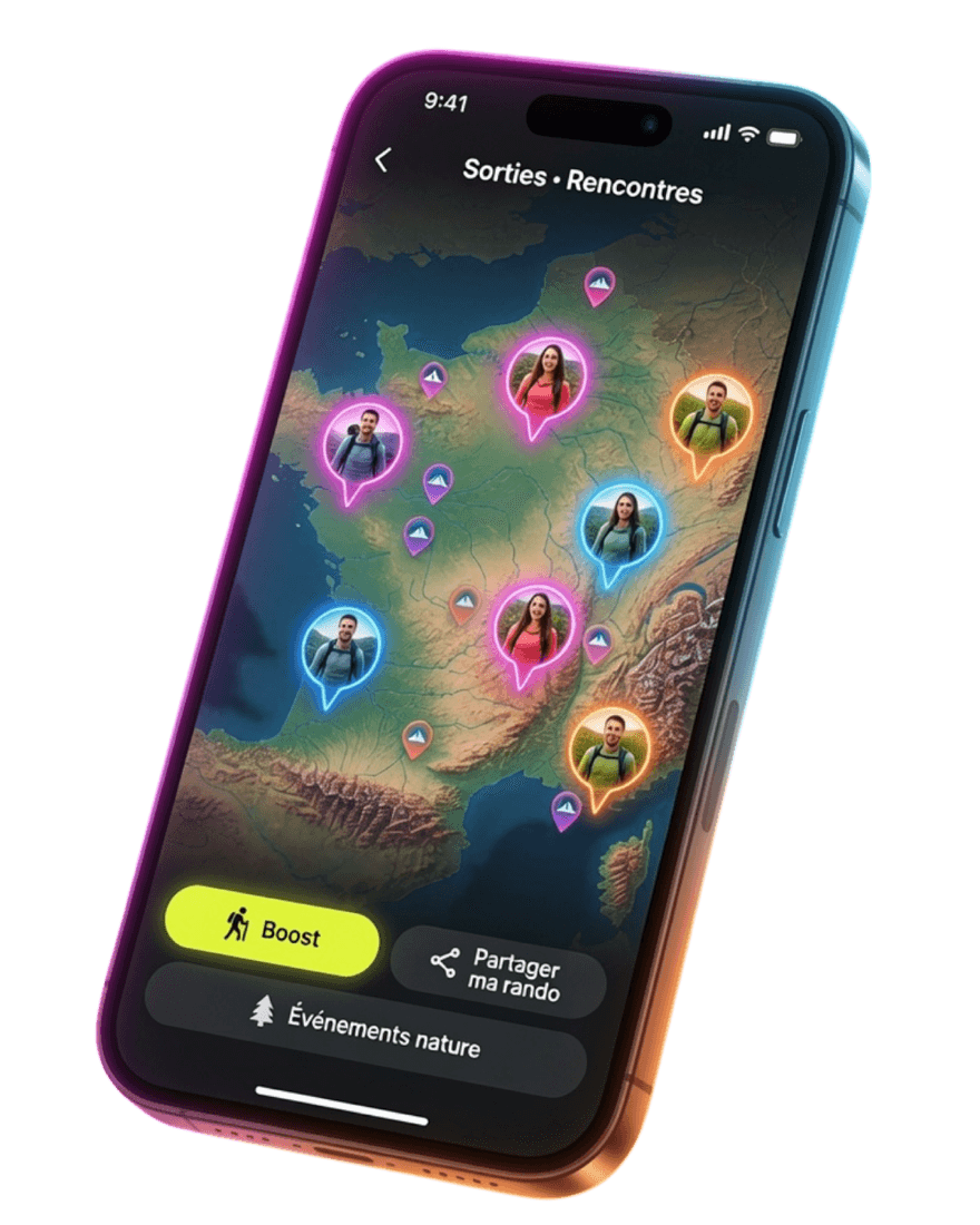 L'application RandoDate — carte des sorties et rencontres entre randonneurs